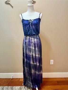 5th & Love Purple Bohemian Tie Dye Maxi Dress Size Medium